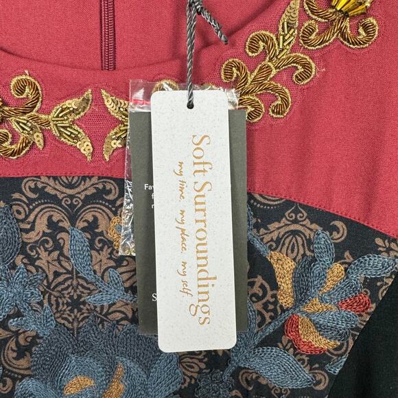 Soft Surroundings | NWT Icon Sultana Sequin Embellished Long Sleeve Maxi Dress - Picture 13 of 16